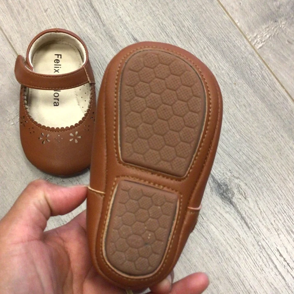Felix & Flora Tan Mary Jane Shoes